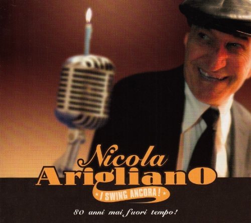 CD cover featuring a smiling man with a vintage microphone and text.