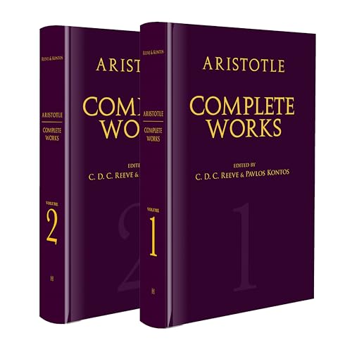 Two hardcover books bound together, featuring Aristotle's works in a formal, classic design.