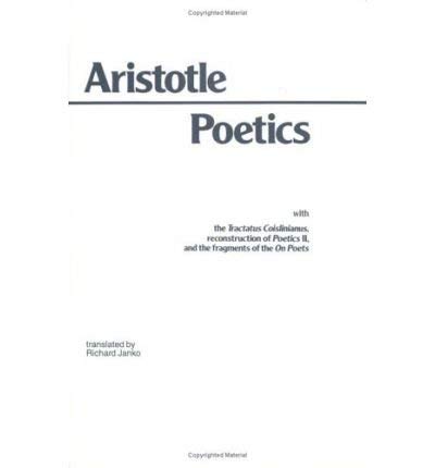 Book cover: "Poetics" by Aristotle, white text on a plain background.