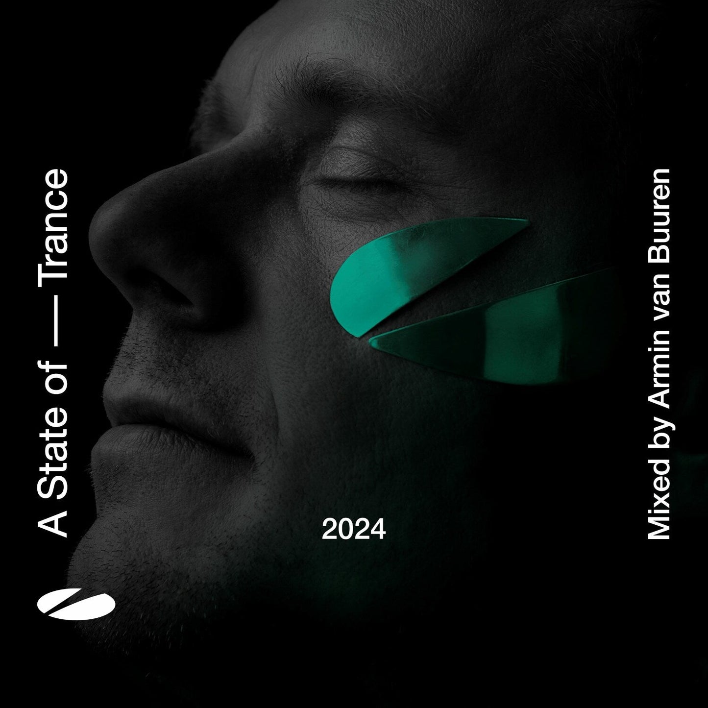 CD cover for Armin van Buuren’s “A State of Trance 2024” featuring a face.