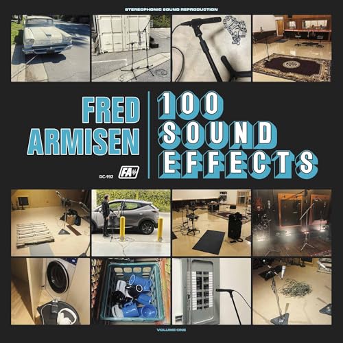 Album cover featuring a collage of recording equipment and various objects with text overlay.