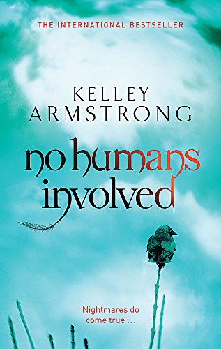 Book cover: teal background, bird on stem, red title "no humans involved".