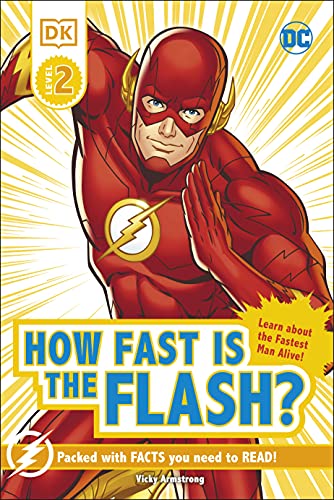 Book cover featuring The Flash in a red suit, with yellow accents.