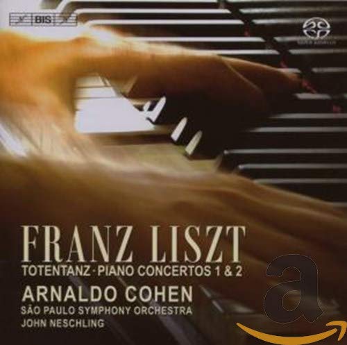 CD cover: hands playing a piano, text “Franz Liszt” and “Arnaldo Cohen”.