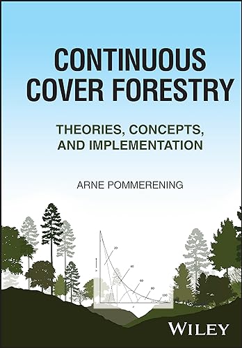 Book cover: "Continuous Cover Forestry" with forest illustration and diagrams.