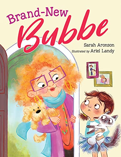 Book cover: illustrated grandmother with dog, girl holding a cat.