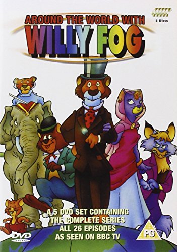 "A DVD cover featuring cartoon animals, including a bear in a top hat."