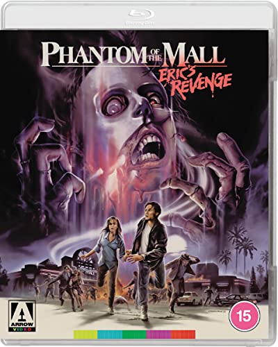 Blu-ray cover for "Phantom of the Mall: Eric's Revenge" with a ghostly face.