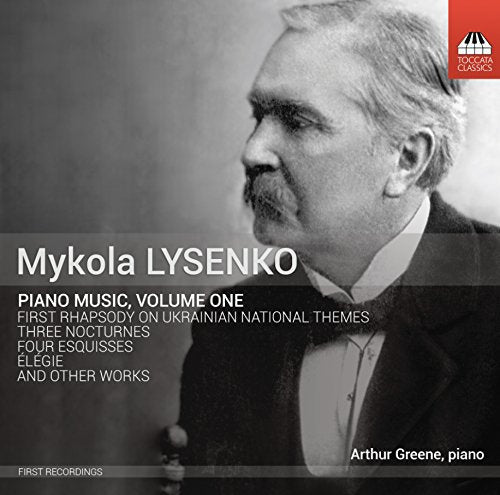 "CD cover with black and white portrait of Mykola Lysenko and text describing the album."