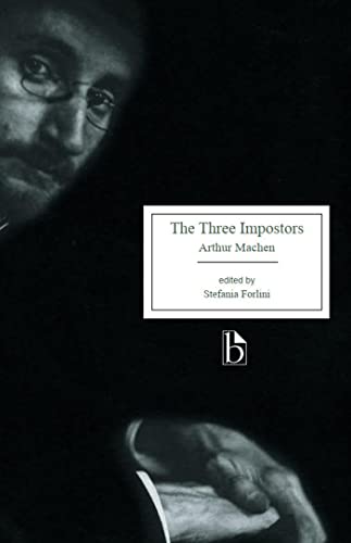 Book cover with a portrait of a man in glasses and text: "The Three Impostors.