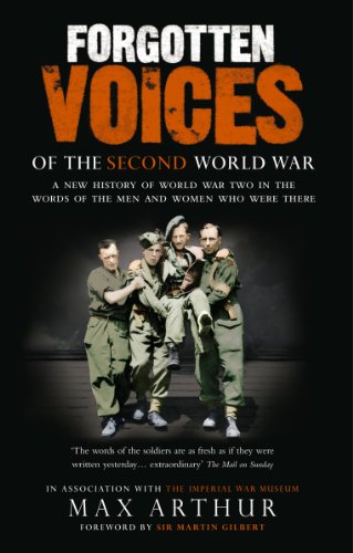 Book cover: "Forgotten Voices of the Second World War" with soldiers.