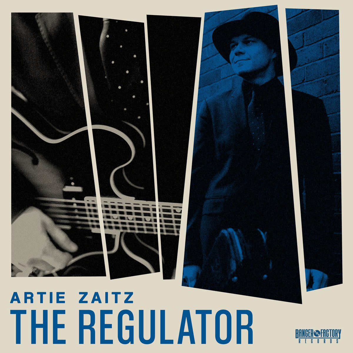 Album cover showing Artie Zaitz in a hat and suit, split into vertical panels.