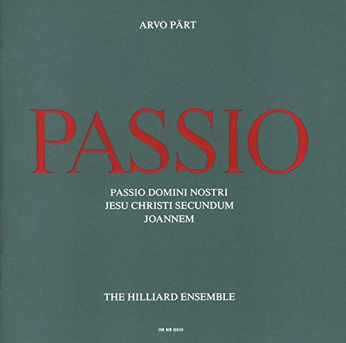 Dark green CD cover with "PASSIO" in large red text and white text details.