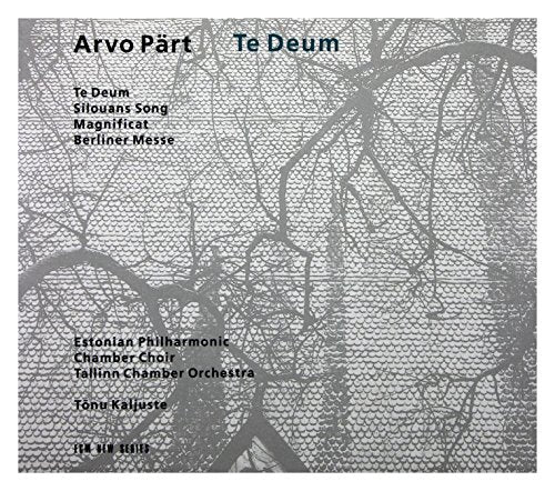 CD cover for Arvo Pärt’s “Te Deum” with a tree branch design.