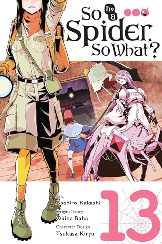Manga cover featuring a female explorer, a spider-like creature, and a girl in armor.