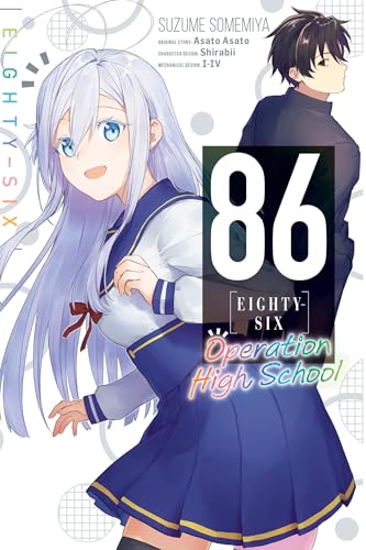 Manga cover featuring two anime characters and large white text “86”.