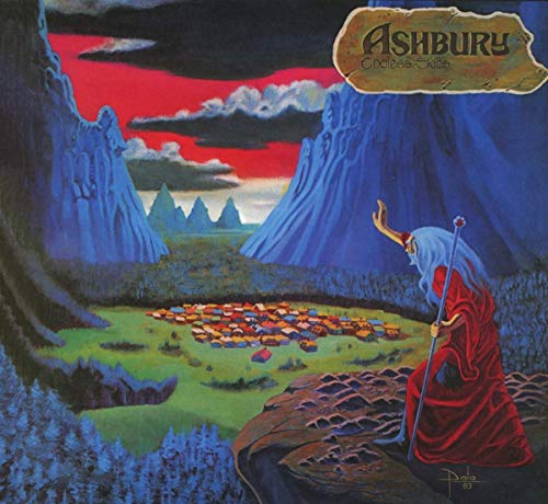 CD cover art: wizard with staff overlooks a fantasy landscape.