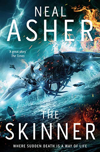 Book cover: sci-fi spaceship emerging from stormy, dark ocean waves.