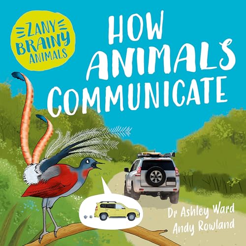 Book cover: colorful bird, car, and text about animal communication.