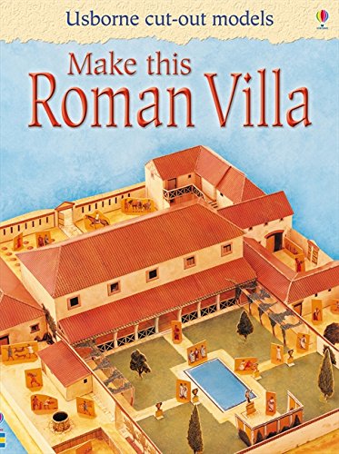 Book cover showing a colorful, illustrated model of a Roman villa.