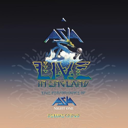 Asia album cover: dragon and wave imagery with āLive In Londonā text.