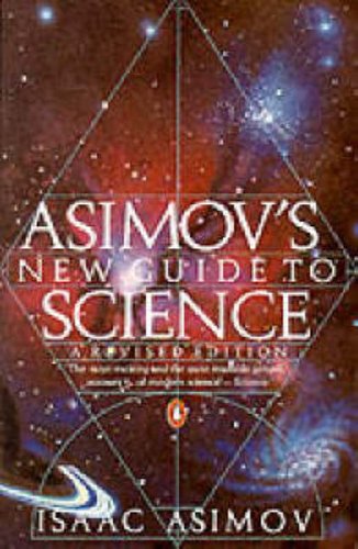 Book cover: "Asimov's New Guide to Science" with a space nebula background.