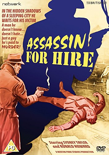 DVD cover for "Assassin For Hire" showing a man with a gun and a fallen figure.