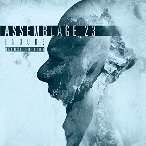 CD cover for Assemblage 23’s “Endure (Deluxe Edition)” featuring a man’s profile.