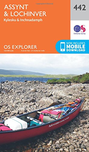 Ordnance Survey map cover featuring a red canoe on a rocky shore.