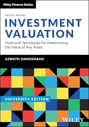 Fourth edition textbook cover: "Investment Valuation" with colorful geometric design.