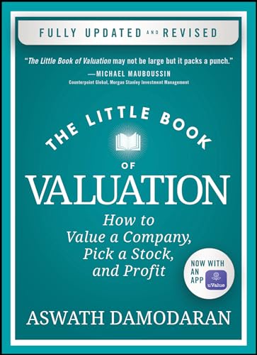 Teal book cover titled The Little Book of Valuation by Aswath Damodaran.