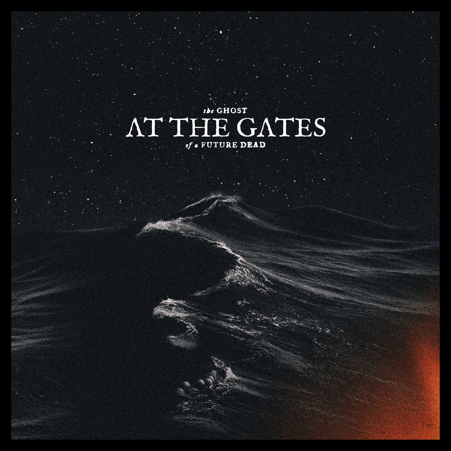 Album cover for At The Gates’ “The Ghost of a Future Dead” with ocean waves.