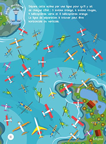 Overhead view of a busy illustrated scene with many airplanes and helicopters.