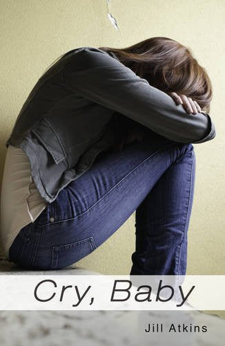 Book cover: person curled up, head in hands, titled “Cry, Baby.”