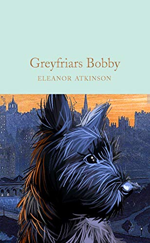 Book cover showing a terrier illustration against a city skyline at sunset.