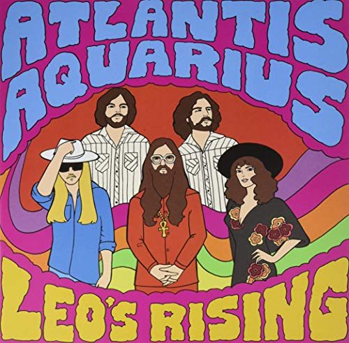 Album cover for Atlantis Aquarius - Leo's Rising, featuring illustrated band members.