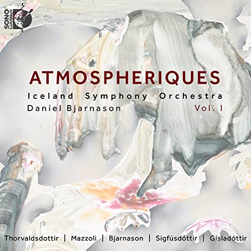 Album cover for Atmospheriques Vol. 1 featuring abstract grey and pink painted textures.