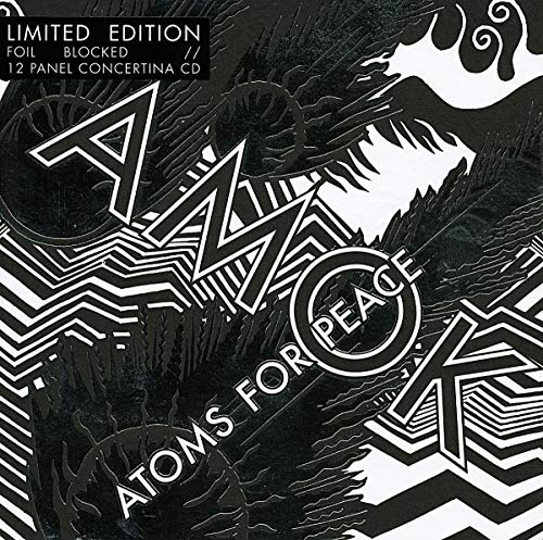 Black and white abstract album cover for Atoms For Peace’s “Amok.”
