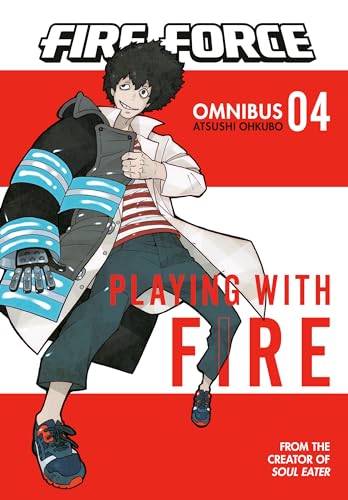 Fire Force Omnibus 4 cover: young man with dark hair and white coat.