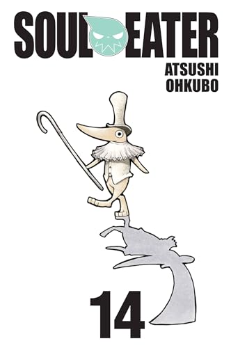 Soul Eater manga volume 14 cover featuring Excalibur with a cane and his shadow.