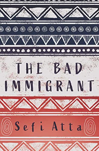 Book cover with geometric patterns and the title "The Bad Immigrant.