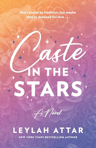 Book cover for “Caste in the Stars” with floral background and title.