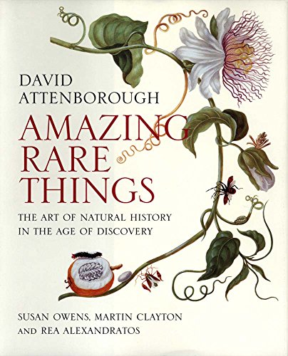 Book cover featuring botanical illustrations and the title "Amazing Rare Things.