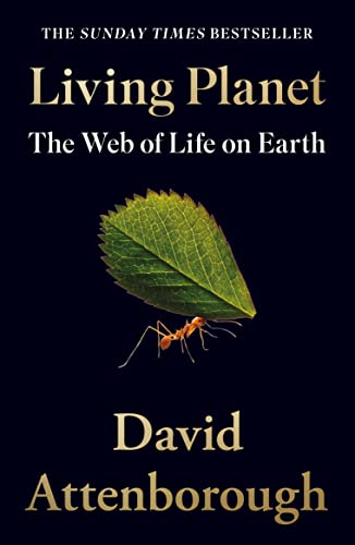 Book cover with title Living Planet and an ant carrying a green leaf.