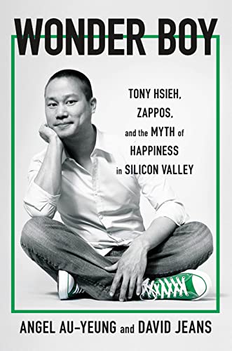 Book cover featuring Tony Hsieh, founder of Zappos, in a casual pose.