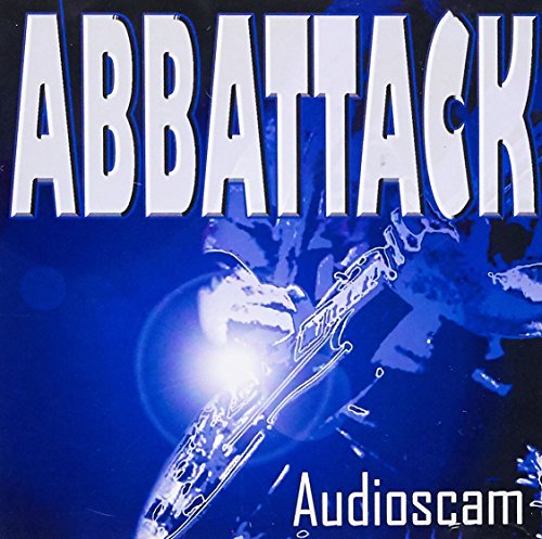 Blue album cover with large white text "ABBATTACK" and "Audioscam" logo.