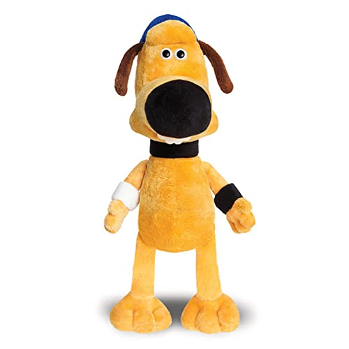 Yellow Bitzer plush toy from Shaun the Sheep with a blue cap.