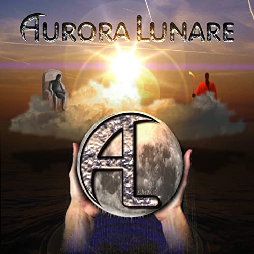 CD cover with a surreal landscape, moon, and silhouetted figures.