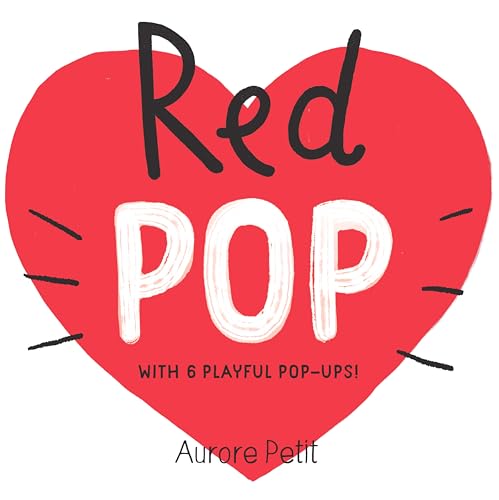 A red heart-shaped book cover with the title Red Pop and author Aurore Petit.