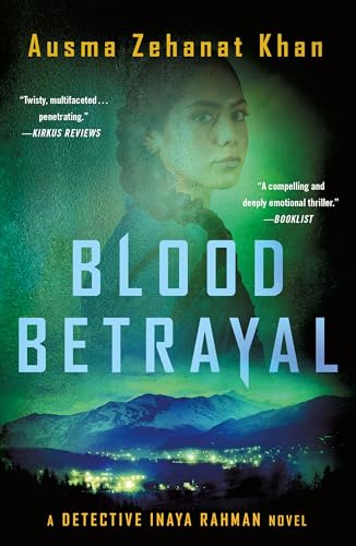 Book cover: “Blood Betrayal” with a woman’s face and mountain landscape.